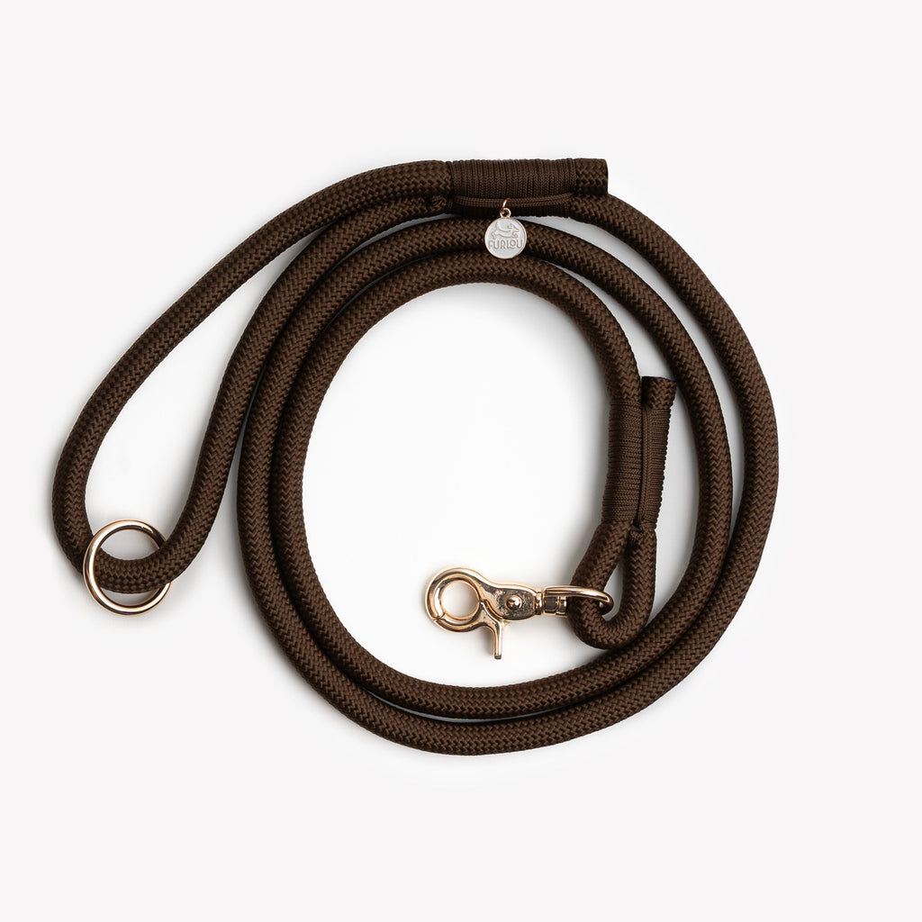 'Brown' - Braided Rope Leash